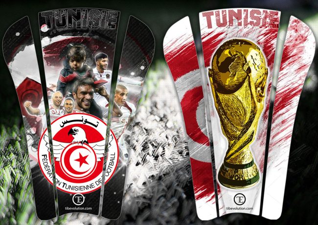 Protège-tibias pour coupe du monde Oussama Haddadi de la Tunisie