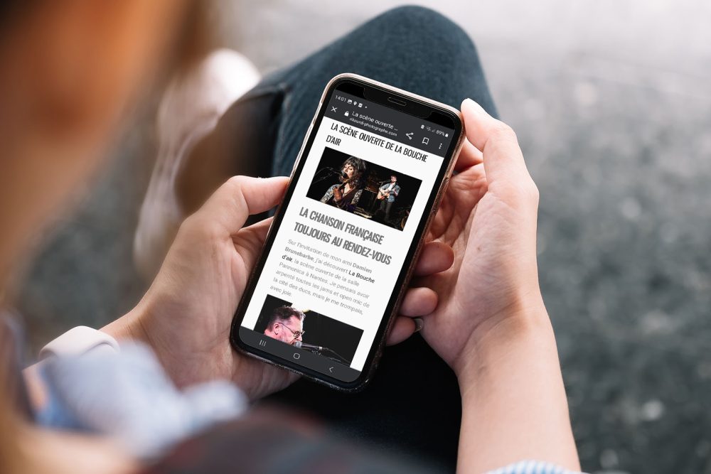 Site de photographe portage sur mobile